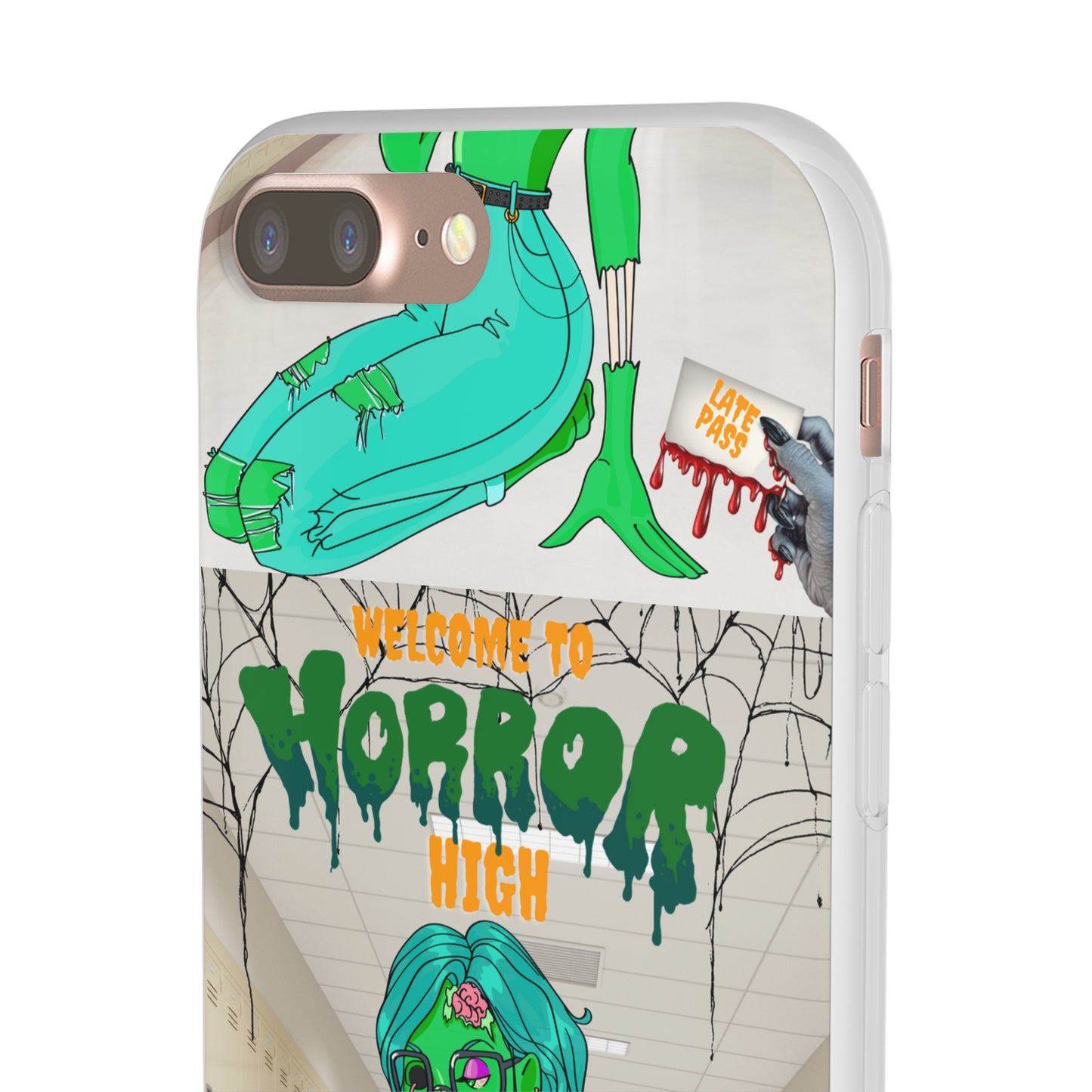 Horror high zombie girl Flexi Cases