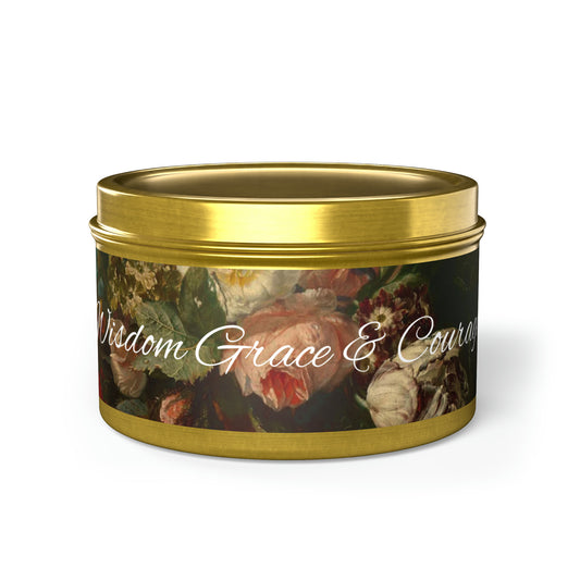 1Mindful wisdom Grace and Courage Tin Candles