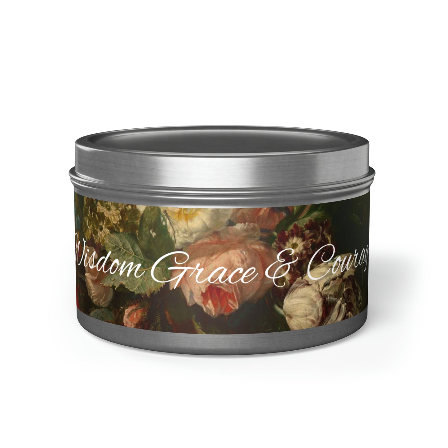 1Mindful wisdom Grace and Courage Tin Candles