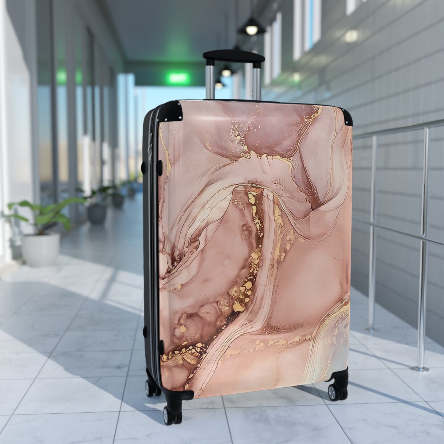 Pink Marble Suitcase