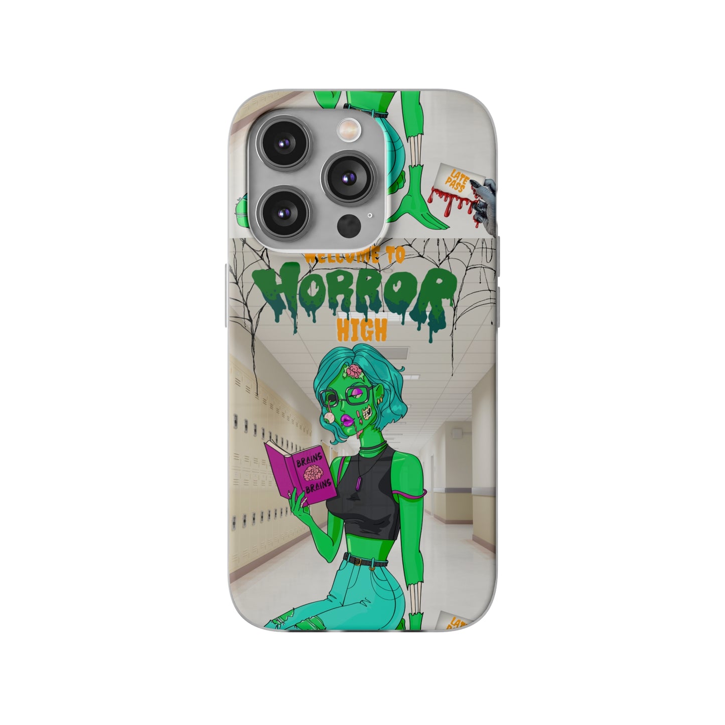 Horror high zombie girl Flexi Cases