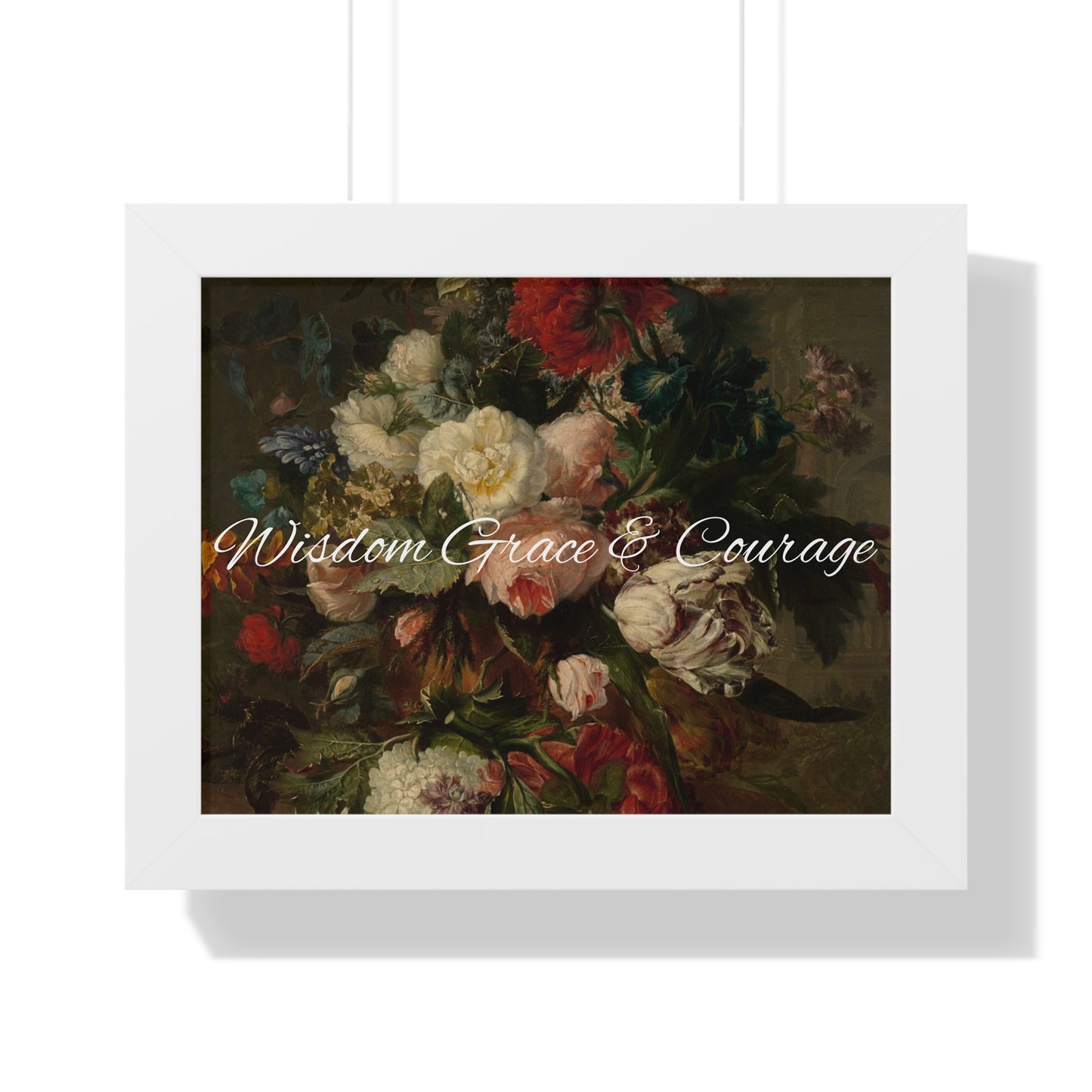 Wisdom grace courage Framed Horizontal Poster