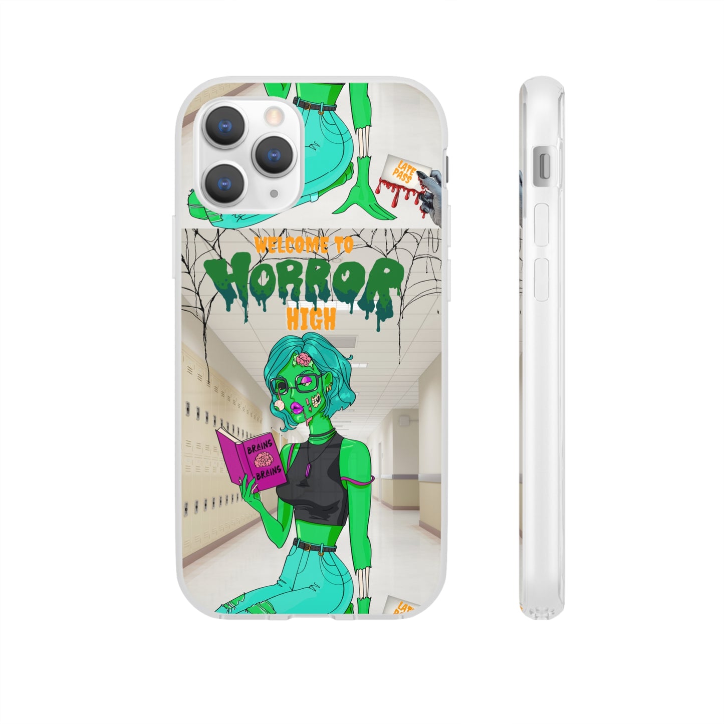 Horror high zombie girl Flexi Cases