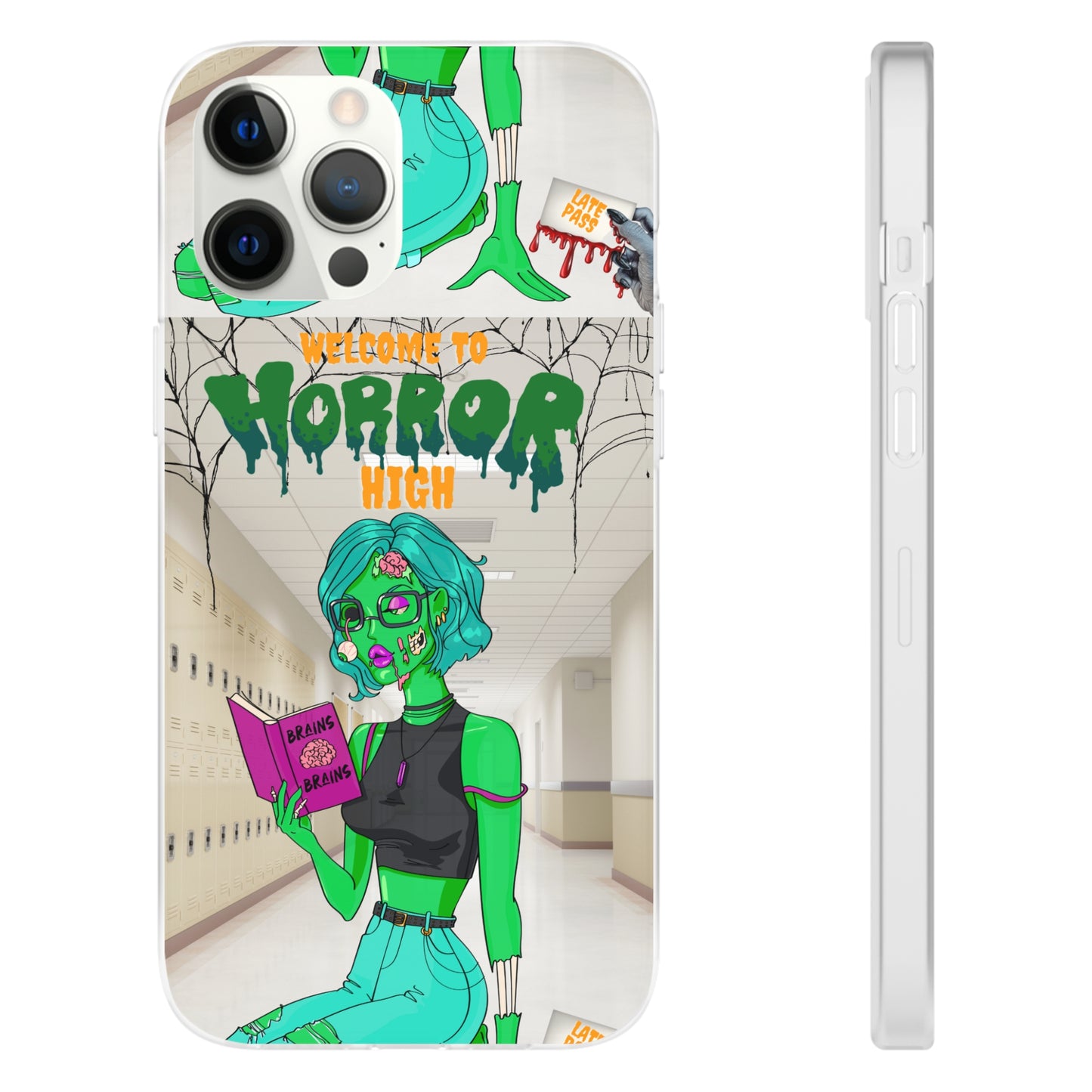 Horror high zombie girl Flexi Cases