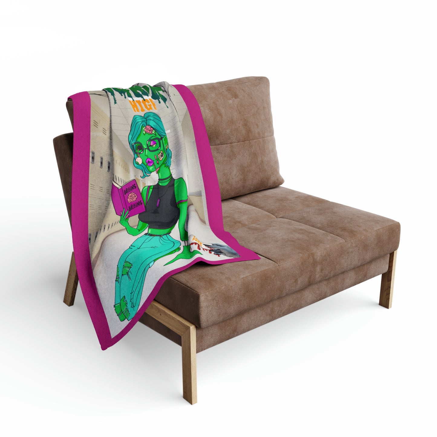 Horror high zombie girl Arctic Fleece Blanket