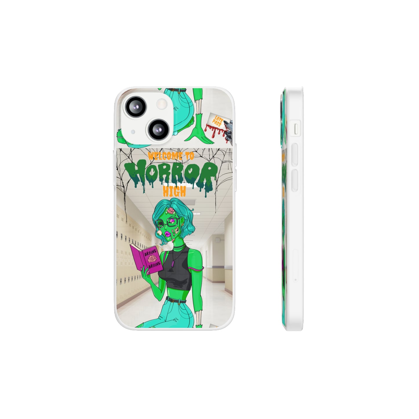 Horror high zombie girl Flexi Cases