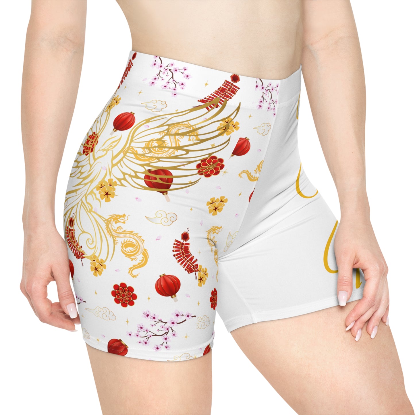 Phoenix Faith over fear Women's Biker Shorts (AOP)