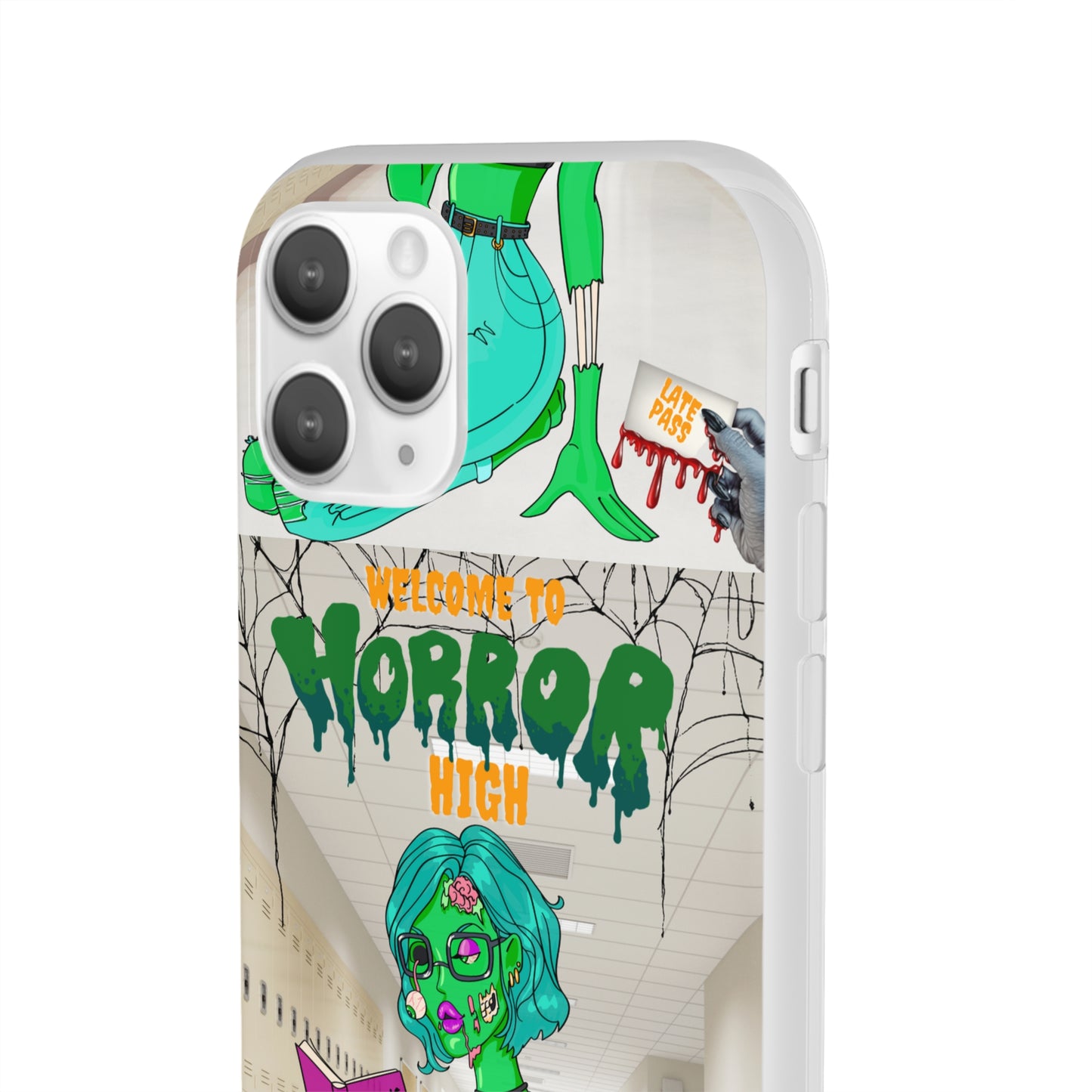 Horror high zombie girl Flexi Cases