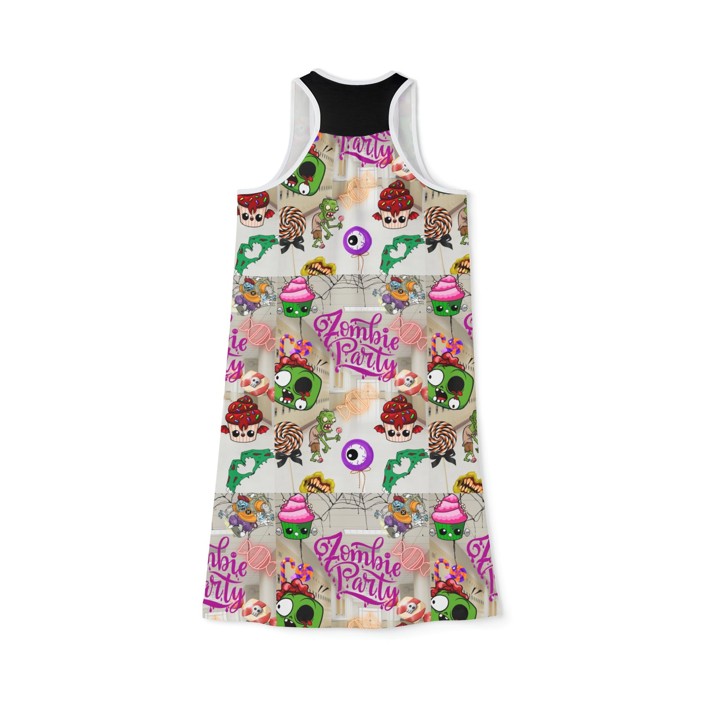 Horror high zombie girl Women's Racerback Dress (AOP)