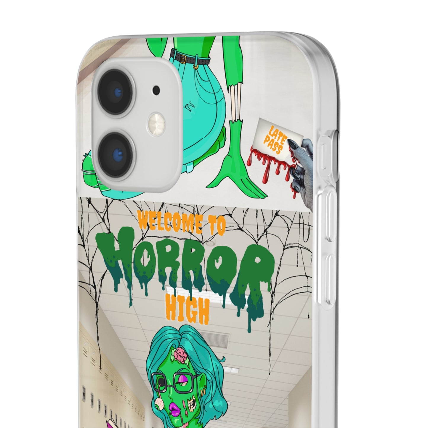 Horror high zombie girl Flexi Cases