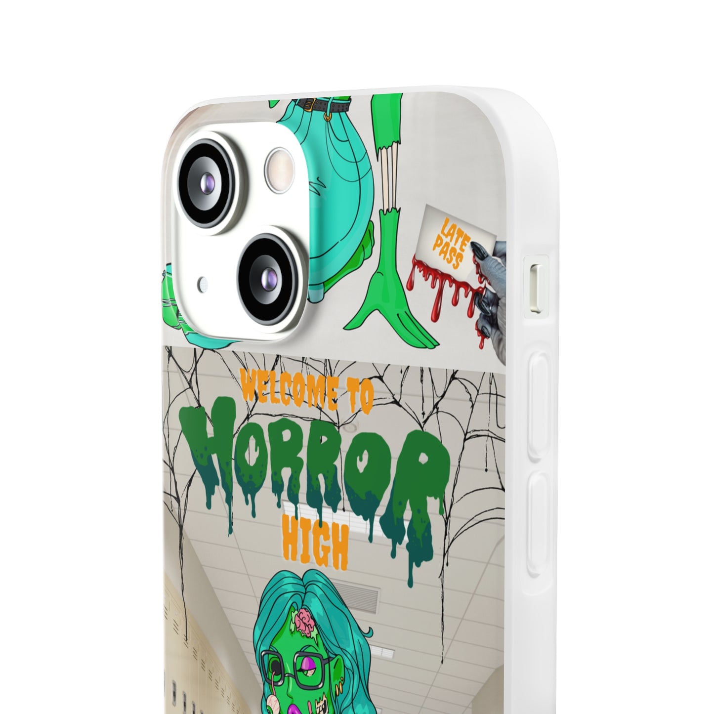 Horror high zombie girl Flexi Cases