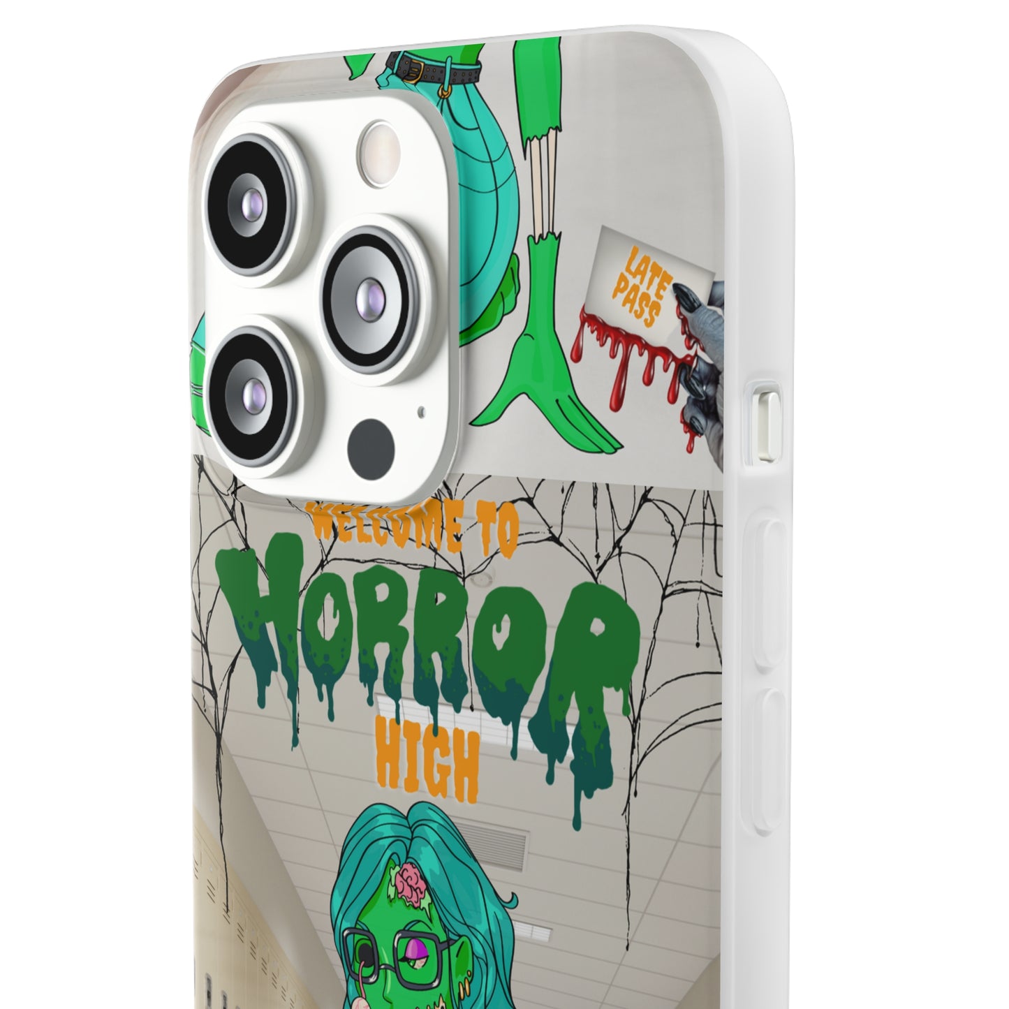 Horror high zombie girl Flexi Cases