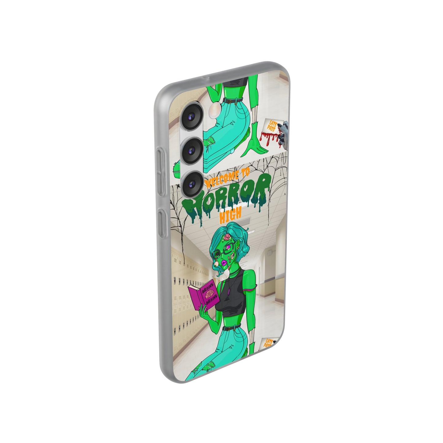 Horror high zombie girl Flexi Cases