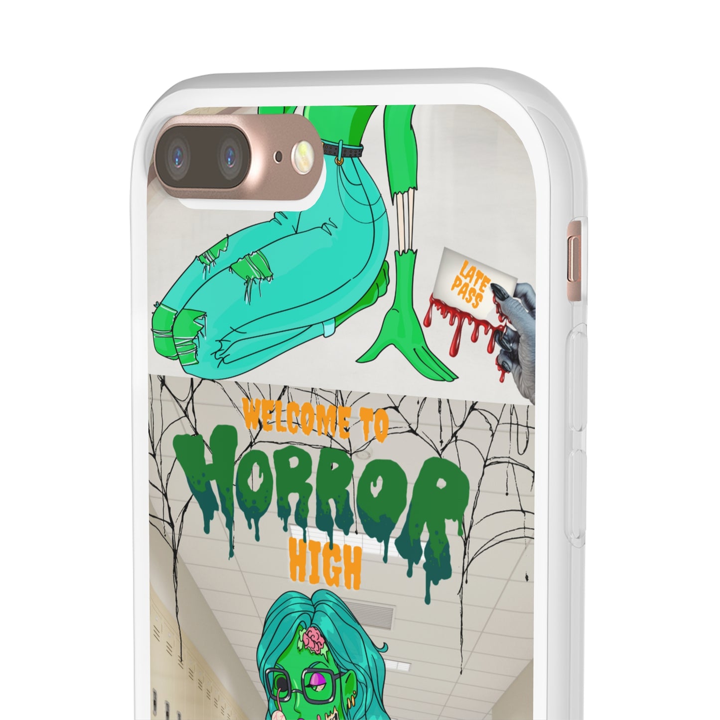 Horror high zombie girl Flexi Cases