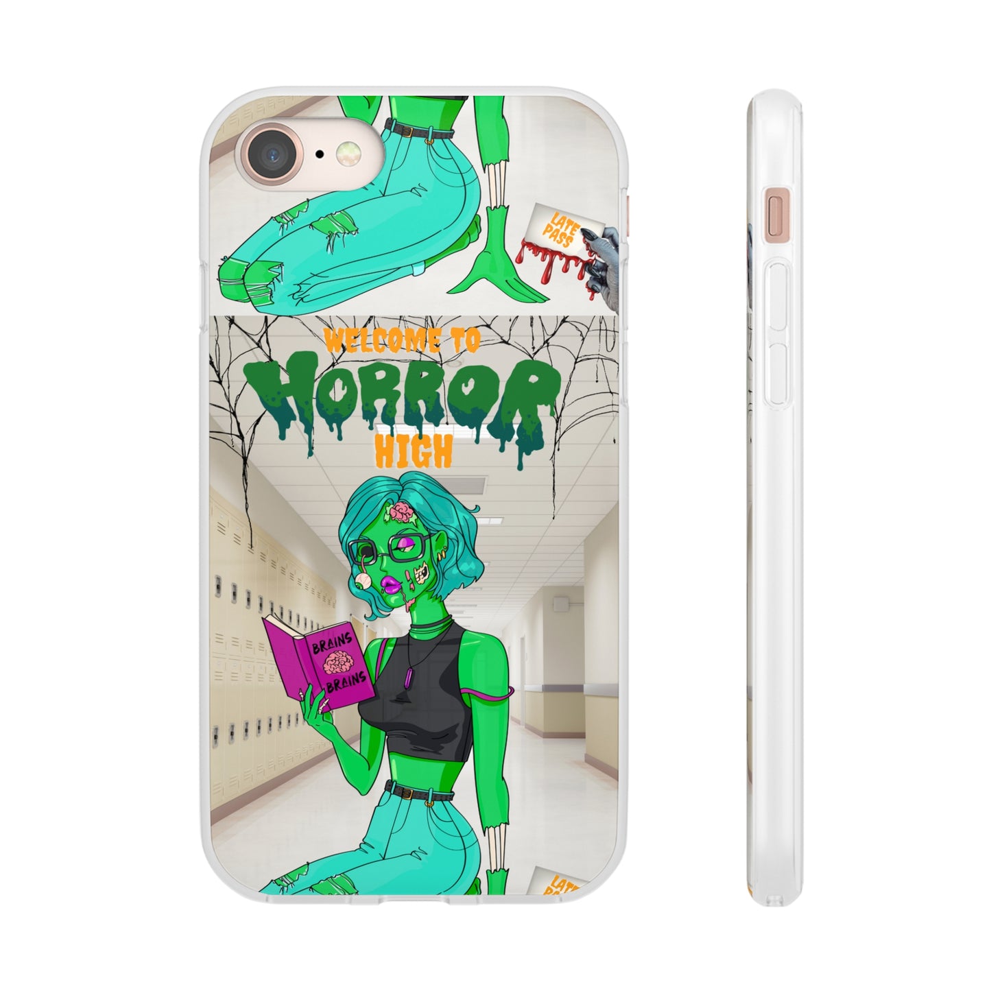 Horror high zombie girl Flexi Cases