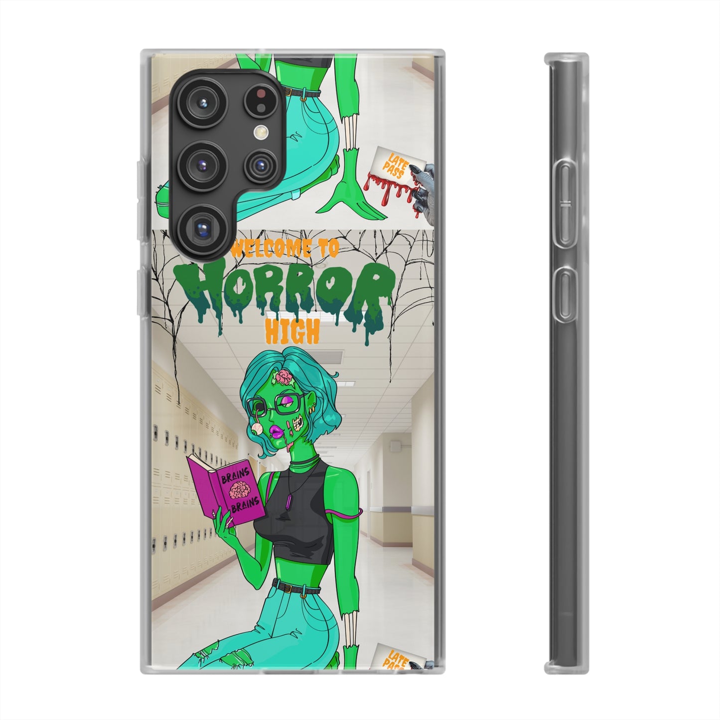 Horror high zombie girl Flexi Cases