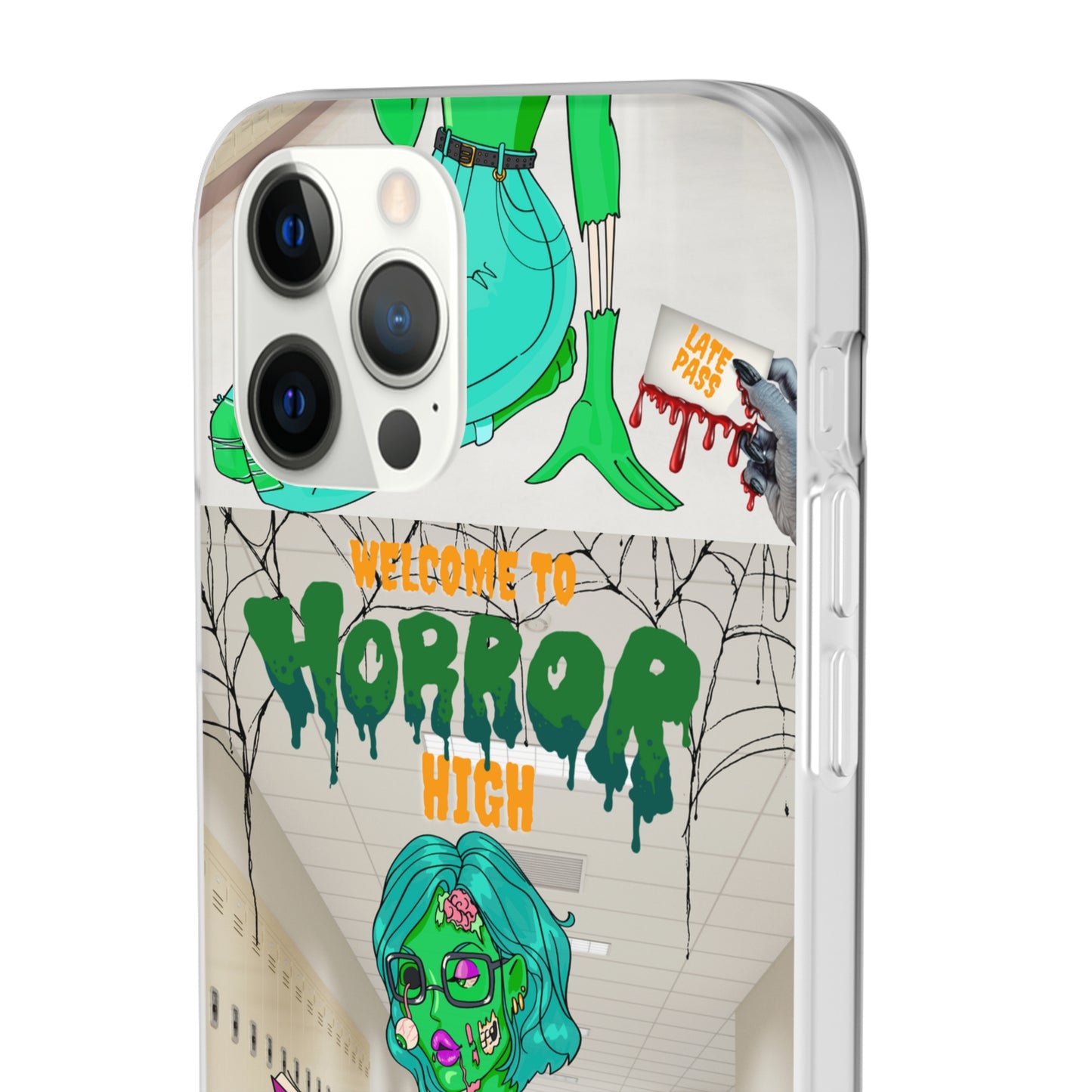 Horror high zombie girl Flexi Cases