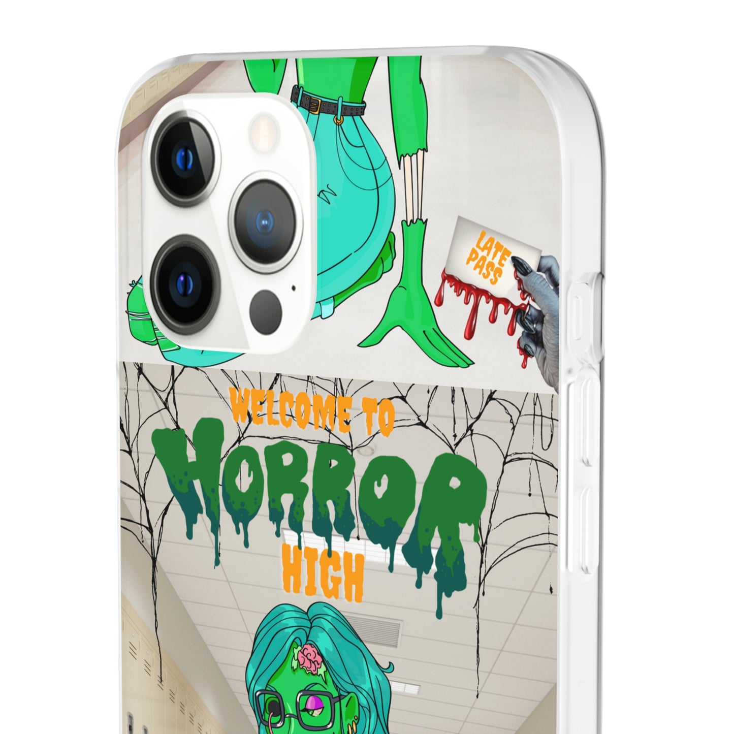 Horror high zombie girl Flexi Cases