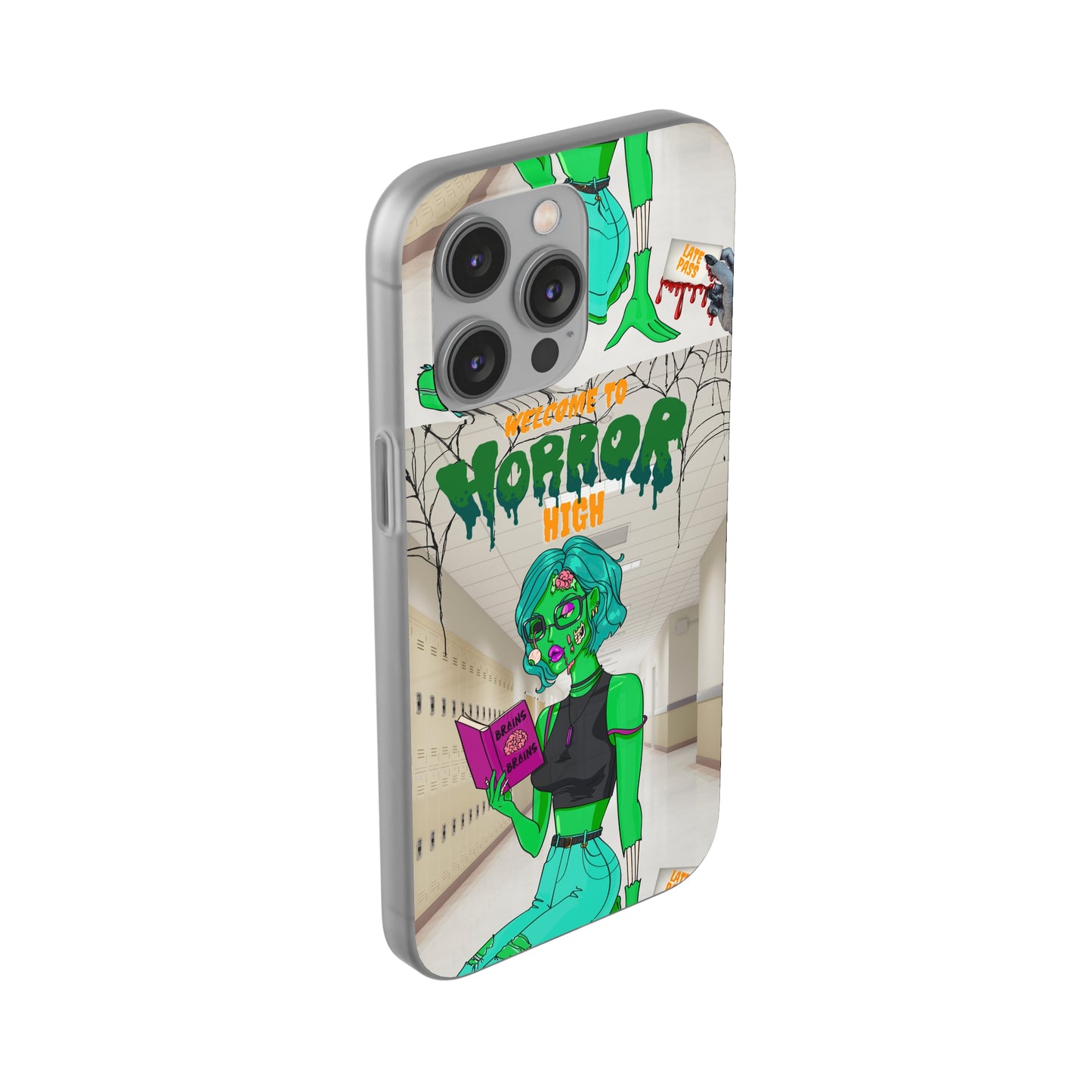 Horror high zombie girl Flexi Cases