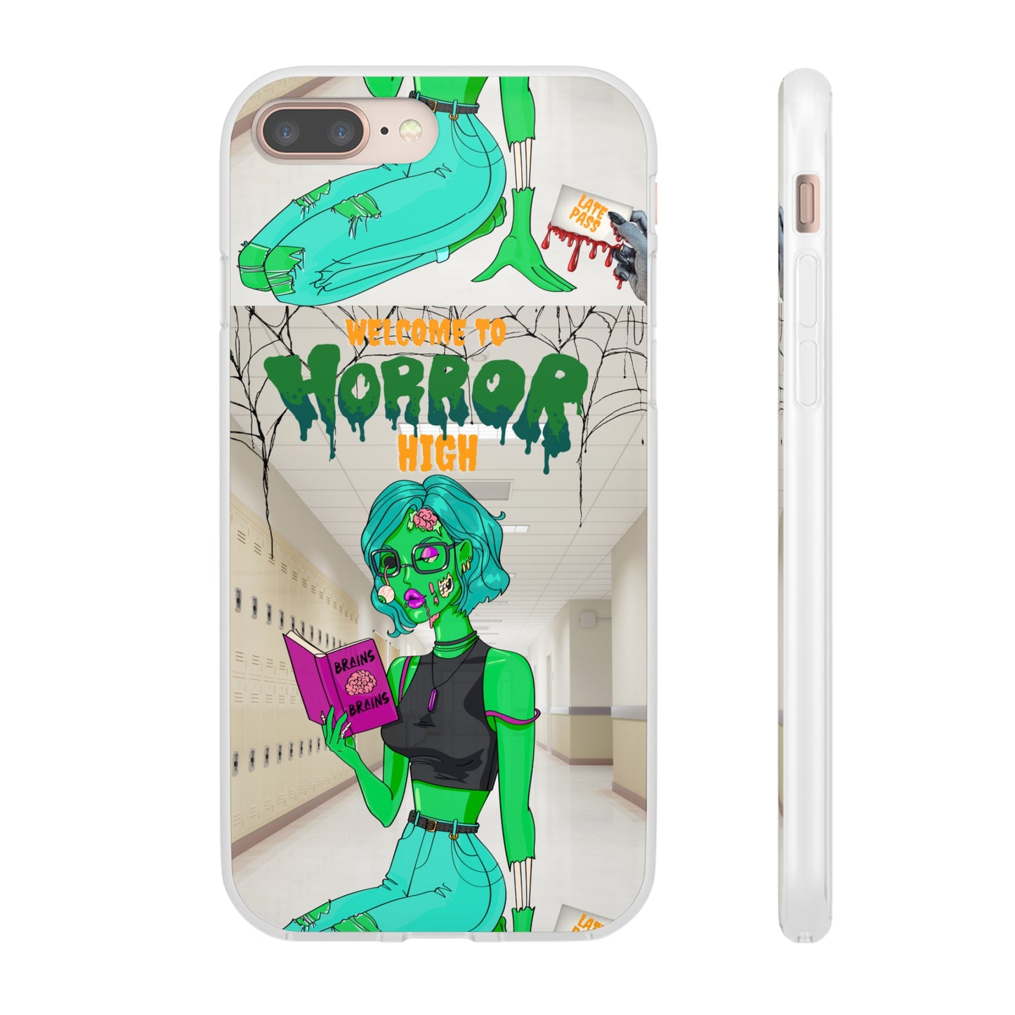 Horror high zombie girl Flexi Cases