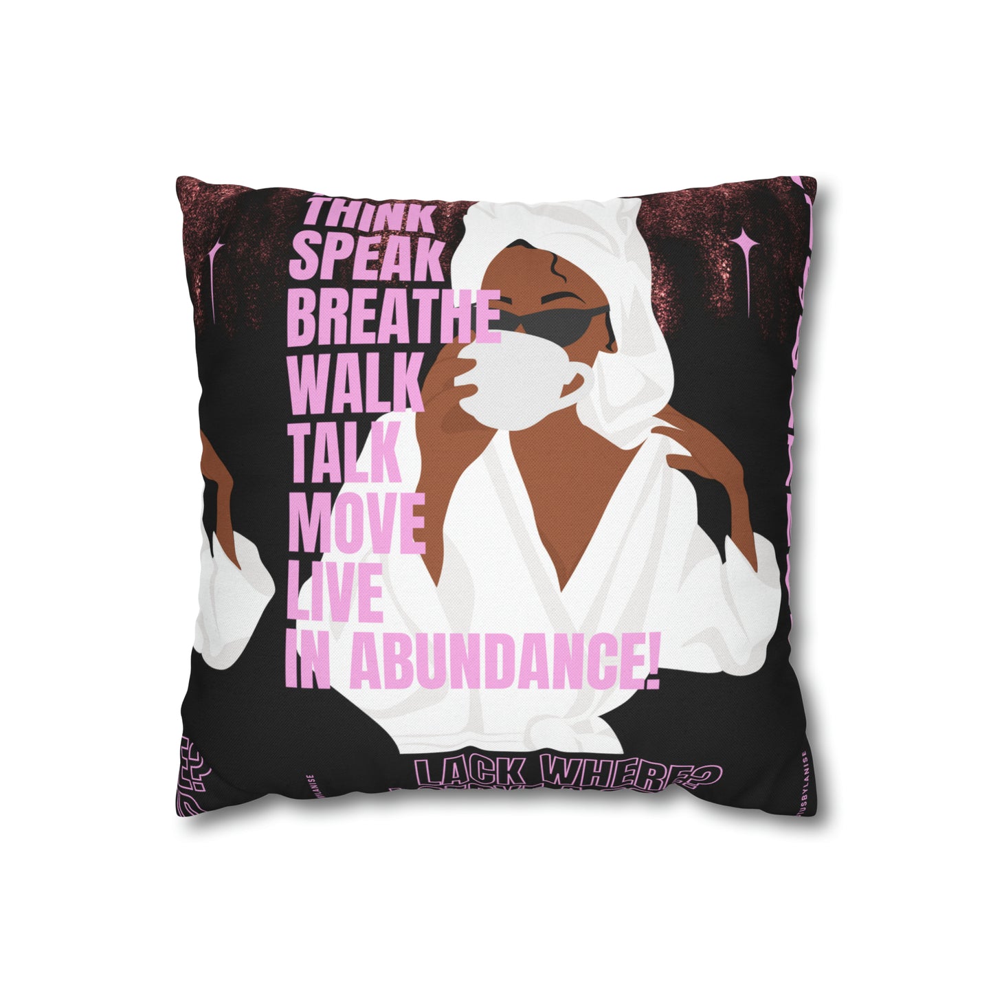 Women's abundance Spun Polyester Square Pillow Case