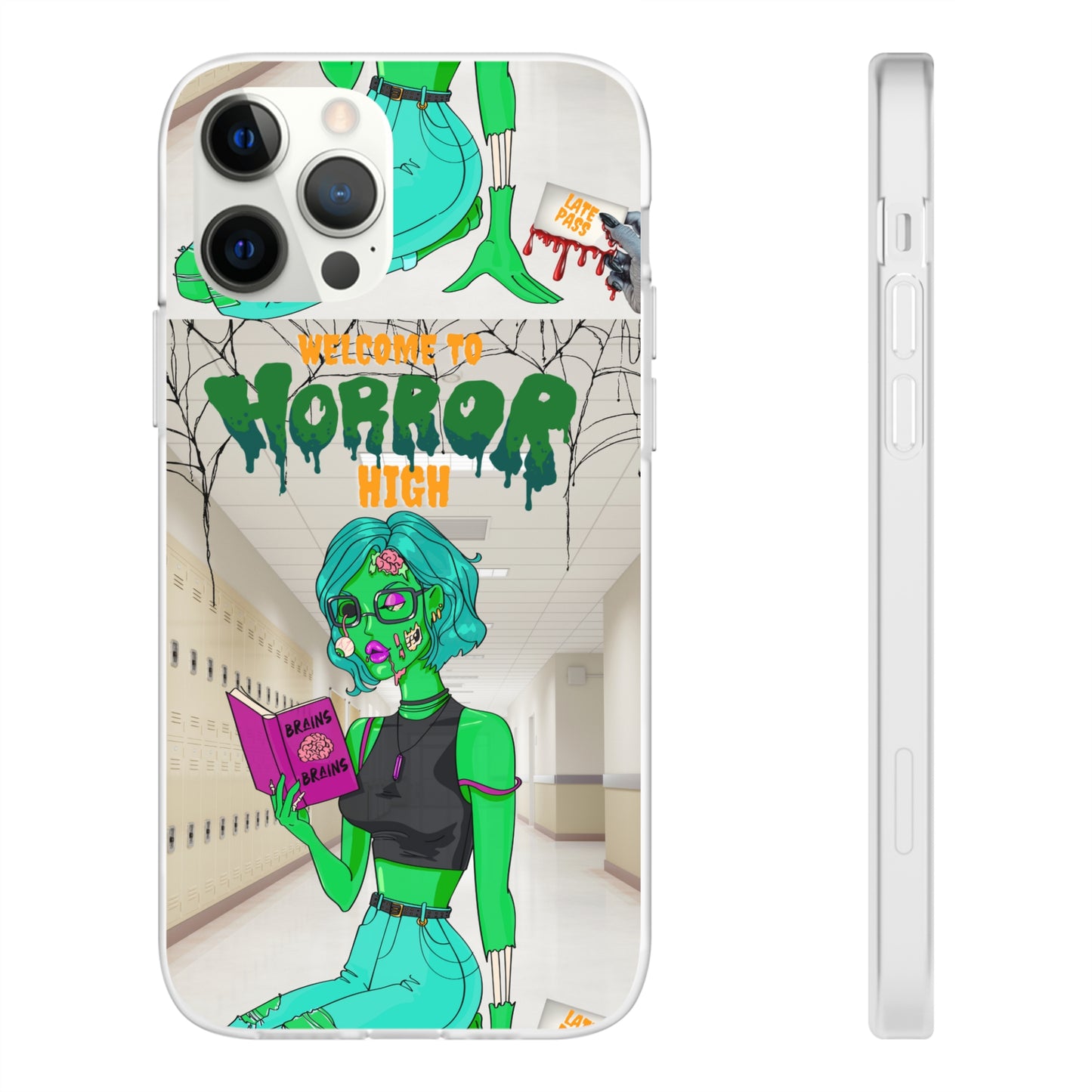 Horror high zombie girl Flexi Cases